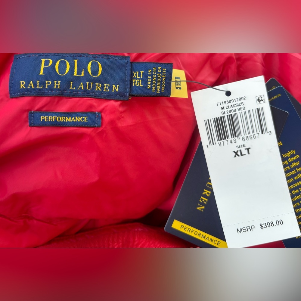 Polo Ralph Lauren 🔥 RL 2000 Red Gorham Glossed Down Quillted Puffer Jacket Coat - Picture 3 of 15